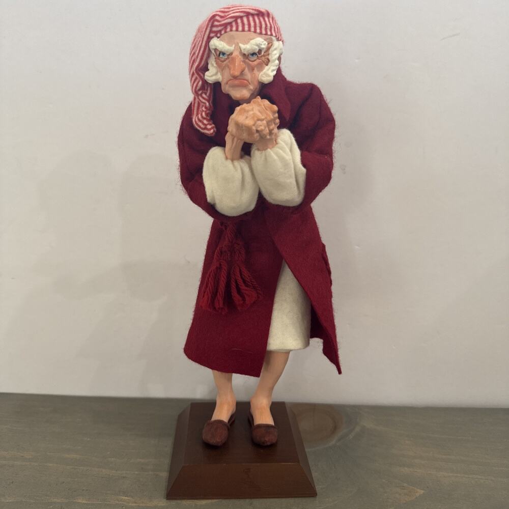 Vintage 1986 Simpich Character Christmas Carol Ebenezer Scrooge 11” Tall